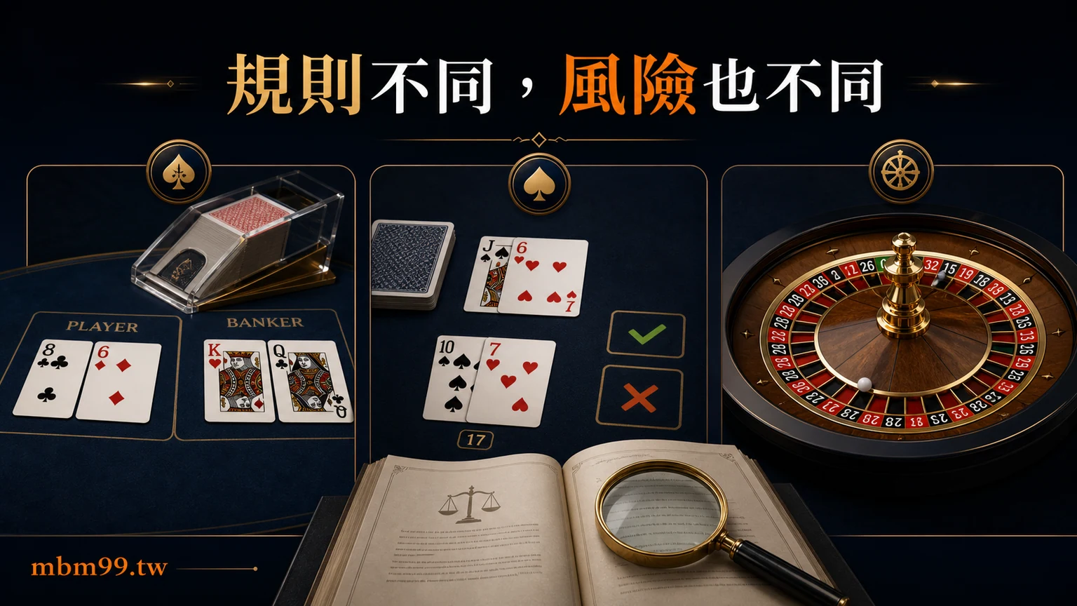 真人遊戲玩家決策、隨機結果與莊家優勢關係圖